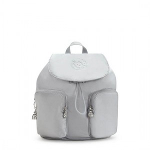 Kipling Anto Small Metallic Backpack Silver | K-6358912