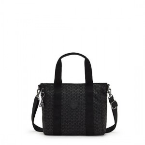 Kipling Asseni Mini Printed Tote Bags Black | K-3072196