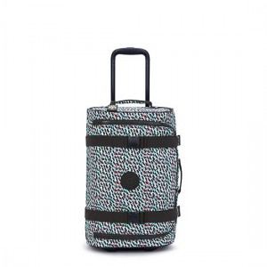 Kipling Aviana Small Printed Rolling Carry-On Duffle Bags Multicolor | K-9130458