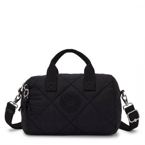 Kipling Bina Medium Quilted Shoulder Bags Black | K-6843097