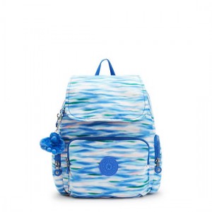 Kipling City Zip Small Printed Backpack Blue | K-3487921