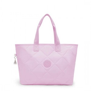 Kipling Colissa Quilted Tote Bags Pink | K-6839541