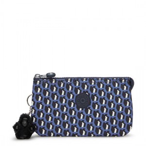 Kipling Creativity Large Printed Pouches Blue | K-8145602