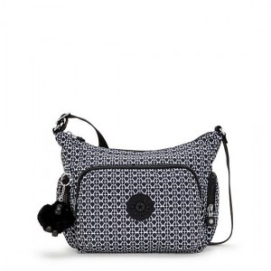 Kipling Gabb Small Printed Crossbody Bags Dark Grey | K-0641275