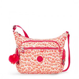 Kipling Gabbie Printed Crossbody Bags Pink | K-3729648