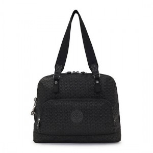 Kipling Linza 15" Printed Laptop Shoulder Bags Black | K-9104782