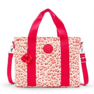 Kipling Minta Large Printed Shoulder Bags Pink | K-9710458