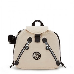 Kipling New Fundamental Small Backpack Beige | K-6853274