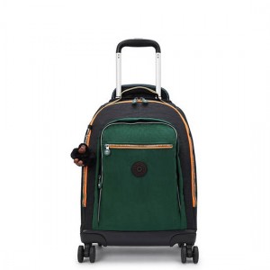 Kipling New Zea 15" Laptop Rolling Backpack Dark Green | K-8603741