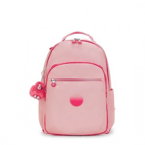 Kipling Seoul Large Metallic 15" Laptop Backpack Pink | K-2076451