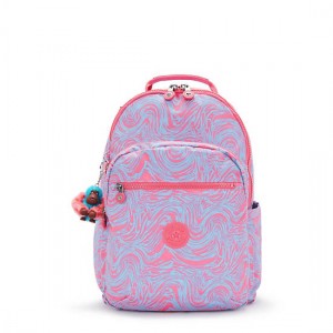 Kipling Seoul Large Printed 15" Laptop Backpack Multicolor | K-9508734