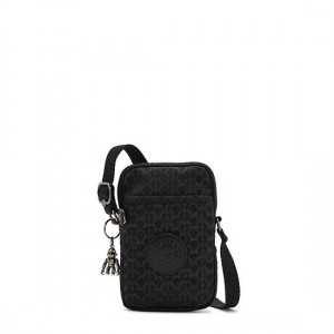 Kipling Tally Printed Phone Bag Black | K-1298304