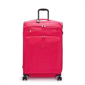 Kipling Youri Spin Large 4 Wheeled Luggage Pink | K-2985371