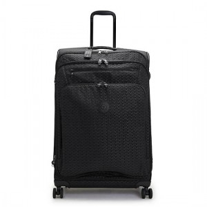 Kipling Youri Spin Large Printed 4 Wheeled Luggage Black | K-5407826