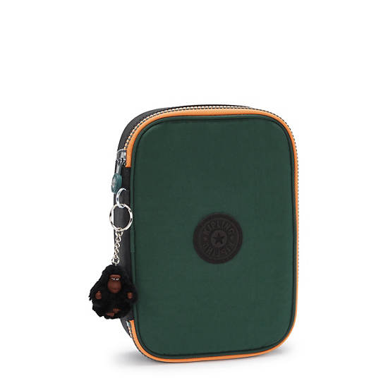 Kipling 100 Pens Cases Dark Green | K-7215348