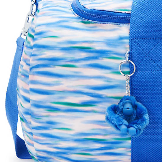 Kipling Argus Medium Printed Duffle Bags Blue | K-4617395