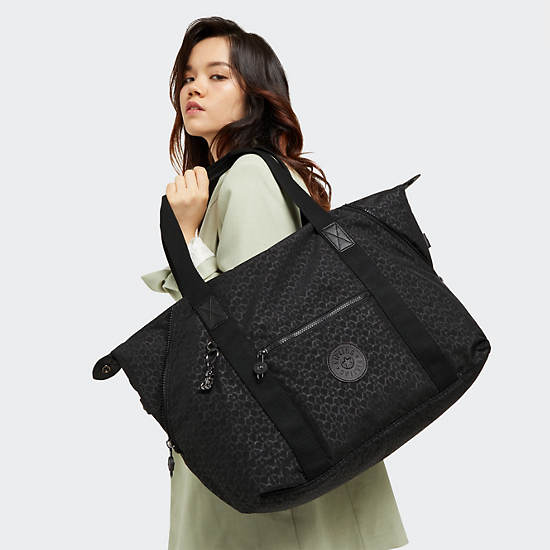 Kipling Art Medium Printed Tote Bags Black | K-0125863