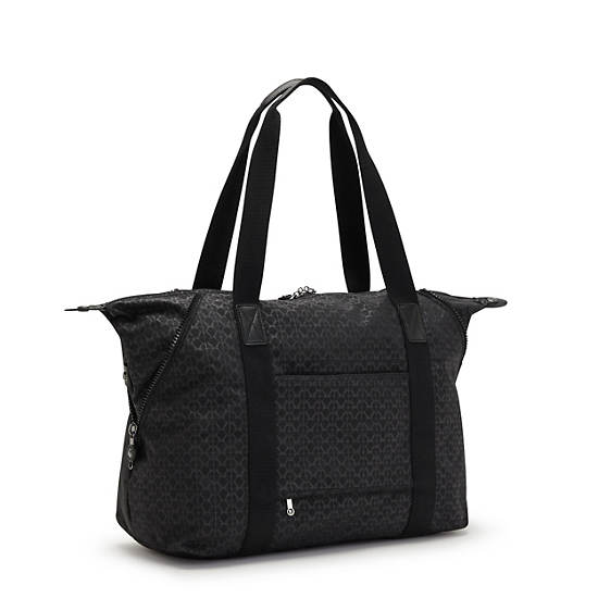 Kipling Art Medium Printed Tote Bags Black | K-0125863