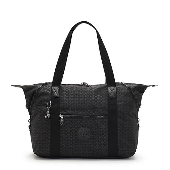 Kipling Art Medium Printed Tote Bags Black | K-0125863