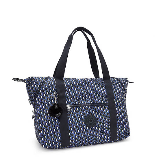 Kipling Art Medium Printed Tote Bags Blue | K-7348601