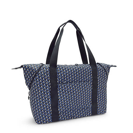 Kipling Art Medium Printed Tote Bags Blue | K-7348601