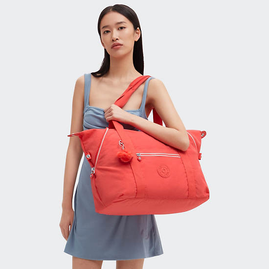 Kipling Art Medium Tote Bags Red | K-4860715