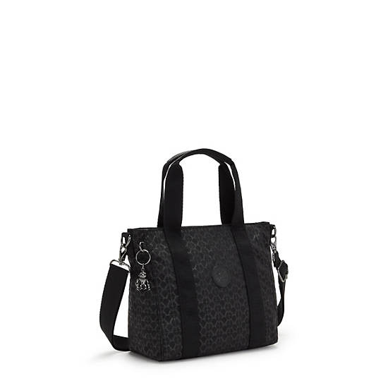 Kipling Asseni Mini Printed Tote Bags Black | K-3072196