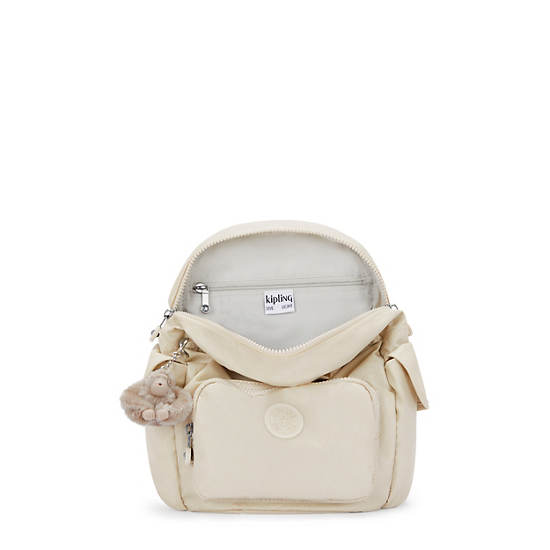 Kipling City Pack Mini Metallic Backpack Beige | K-6450873