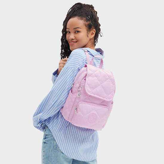 Kipling City Pack Small Quilted Backpack Pink | K-0785142