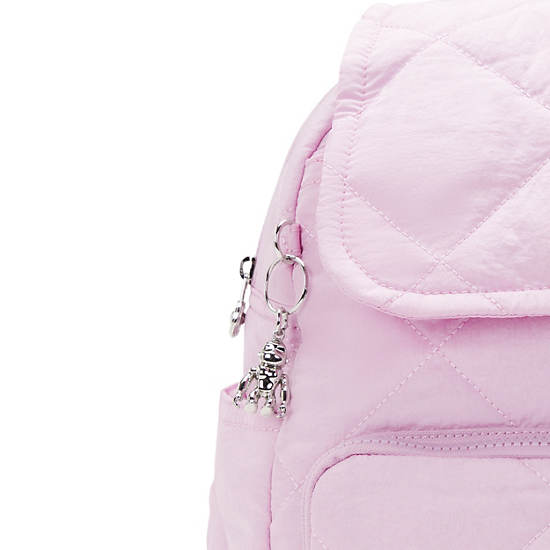 Kipling City Pack Small Quilted Backpack Pink | K-0785142