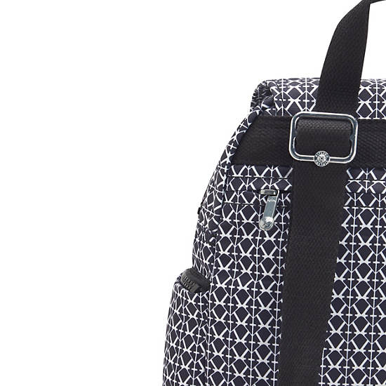 Kipling City Zip Mini Printed Backpack Dark Grey | K-9813740