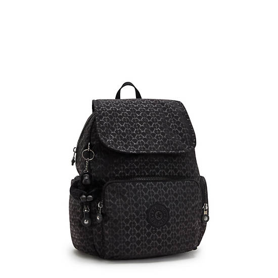 Kipling City Zip Small Printed Backpack Black | K-6472138