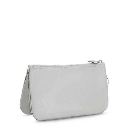 Kipling Creativity Extra Large Metallic Pouches Grey | K-0935421