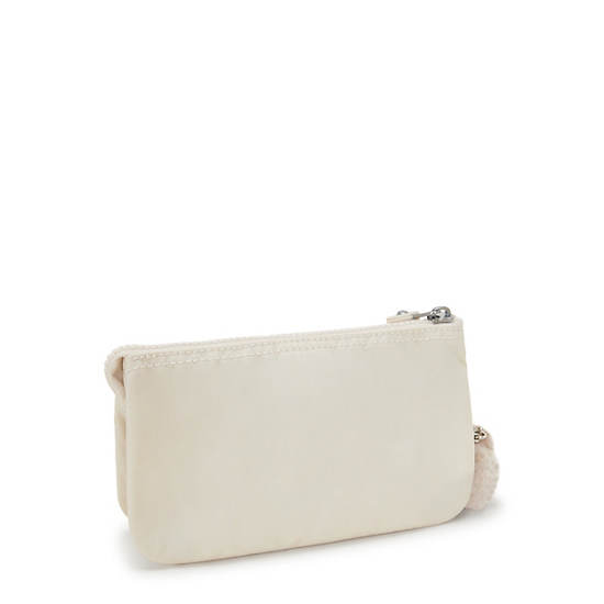 Kipling Creativity Large Metallic Pouches Beige | K-0394528