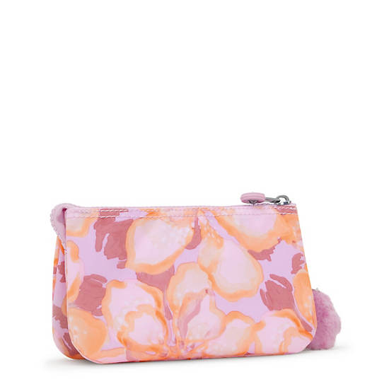 Kipling Creativity Large Printed Pouches Flower Pink | K-2135896