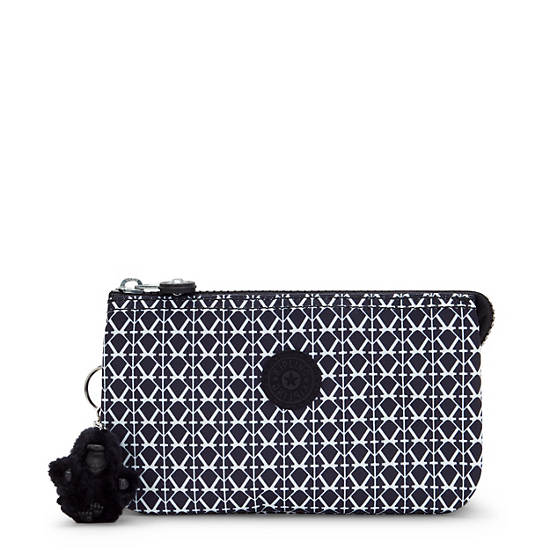 Kipling Creativity Large Printed Pouches Dark Grey | K-5369104