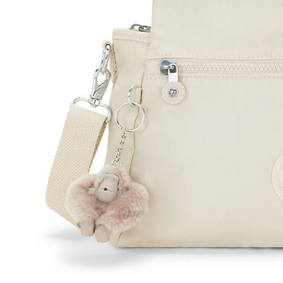 Kipling Elysia Metallic Shoulder Bags Beige | K-2138467