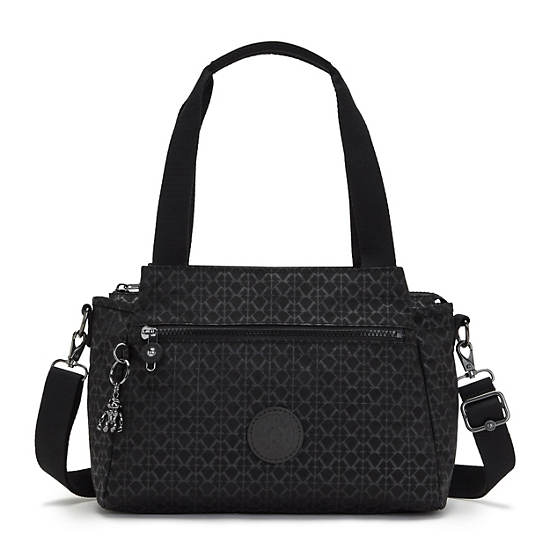 Kipling Elysia Printed Shoulder Bags Black | K-5809174