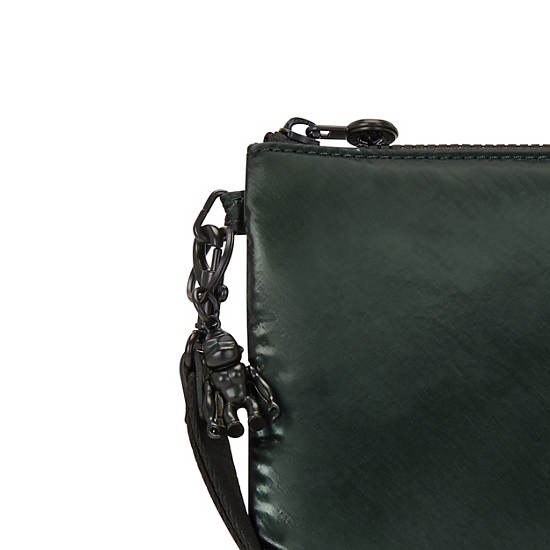 Kipling Fancy Metallic Puff Pouches Deep Green | K-7201465