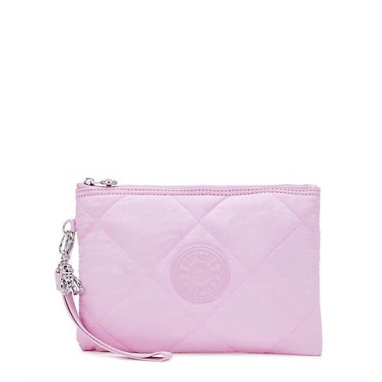 Kipling Fancy Quilted Pouches Pink | K-0835246