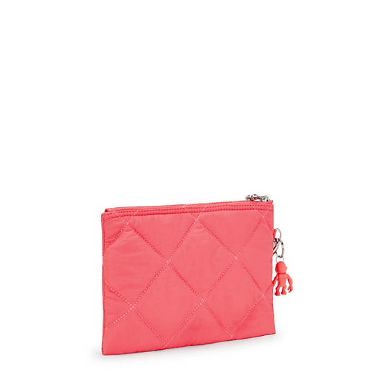 Kipling Fancy Quilted Pouches Pink | K-8592607