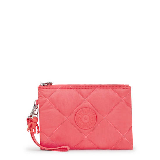 Kipling Fancy Quilted Pouches Pink | K-8592607