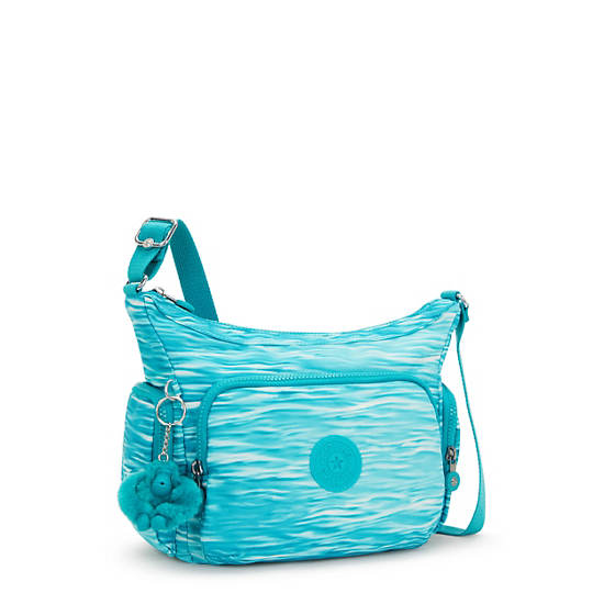 Kipling Gabb Small Printed Crossbody Bags Light Turquoise | K-2798650