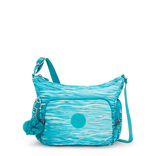 Kipling Gabb Small Printed Crossbody Bags Light Turquoise | K-2798650