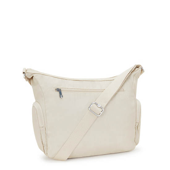 Kipling Gabbie Metallic Shoulder Bags Beige | K-9704125