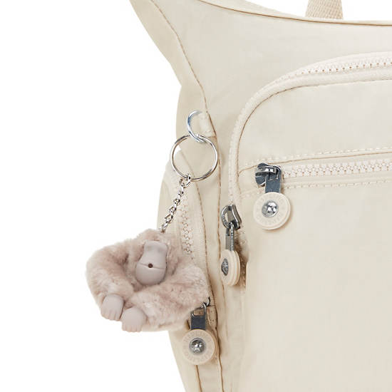 Kipling Gabbie Metallic Shoulder Bags Beige | K-9704125