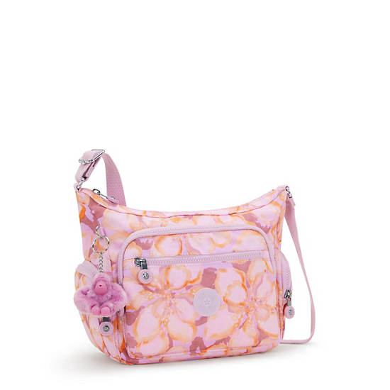 Kipling Gabbie Small Printed Crossbody Bags Flower Pink | K-0945832