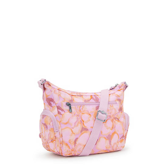 Kipling Gabbie Small Printed Crossbody Bags Flower Pink | K-0945832