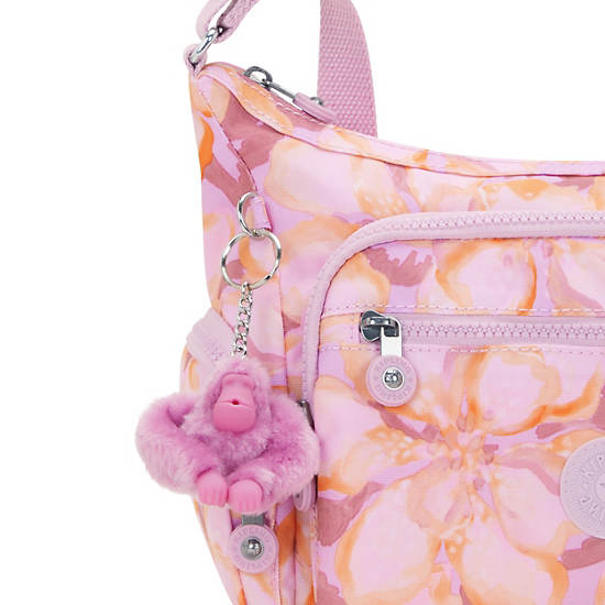 Kipling Gabbie Small Printed Crossbody Bags Flower Pink | K-0945832