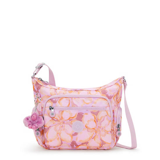 Kipling Gabbie Small Printed Crossbody Bags Flower Pink | K-0945832